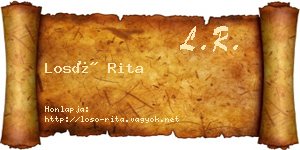 Losó Rita névjegykártya